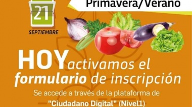 LA HUERTA EN TU HOGAR: Se lanzó una nueva edición del programa provincial.