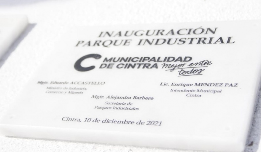 CINTRA: LA PROVINCIA HABILITÓ EL PARQUE INDUSTRIAL