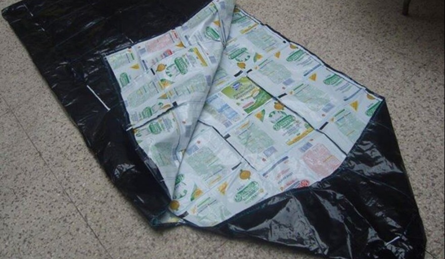 ALUMNOS DE ORDOÑEZ ELABORAN BOLSAS DE DORMIR CON SACHETS DE LECHE