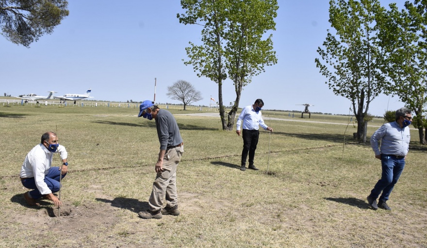 BELL VILLE: Fundación Ecosud voló alto plantando árboles en el aeródromo local